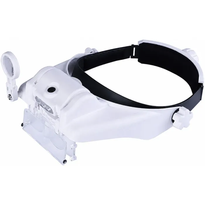Лупа очки бинокулярные Magnifier 81000-S с LED подсветкой / увеличение 1.2X 2X 8X