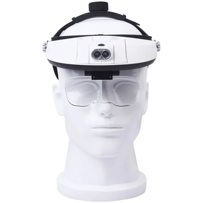 Лупа очки бинокулярные Magnifier 81001-H с LED подсветкой / увеличение 1X 1.5X 2X 2.5X 3.5X