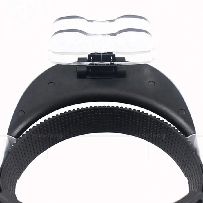 Лупа очки бинокулярные Magnifier 81001-H с LED подсветкой / увеличение 1X 1.5X 2X 2.5X 3.5X