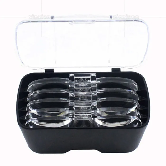 Лупа очки бинокулярные Magnifier 81001-H с LED подсветкой / увеличение 1X 1.5X 2X 2.5X 3.5X
