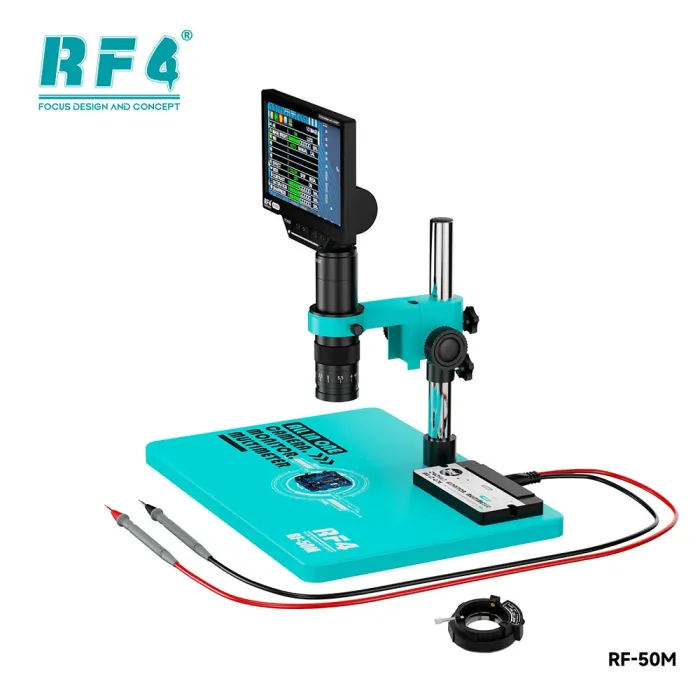 Микроскоп цифровой с мультиметром RF4 RF-50M / монитор HD 7" / кратность 7X-45X / HDMI / пульт / подсветка