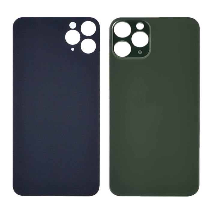 Заднее стекло корпуса для Apple iPhone 11 Pro Max тёмно-зелёное со стеклом камеры