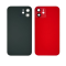 Заднее стекло корпуса для Apple iPhone 12 Mini красное со стеклом камеры