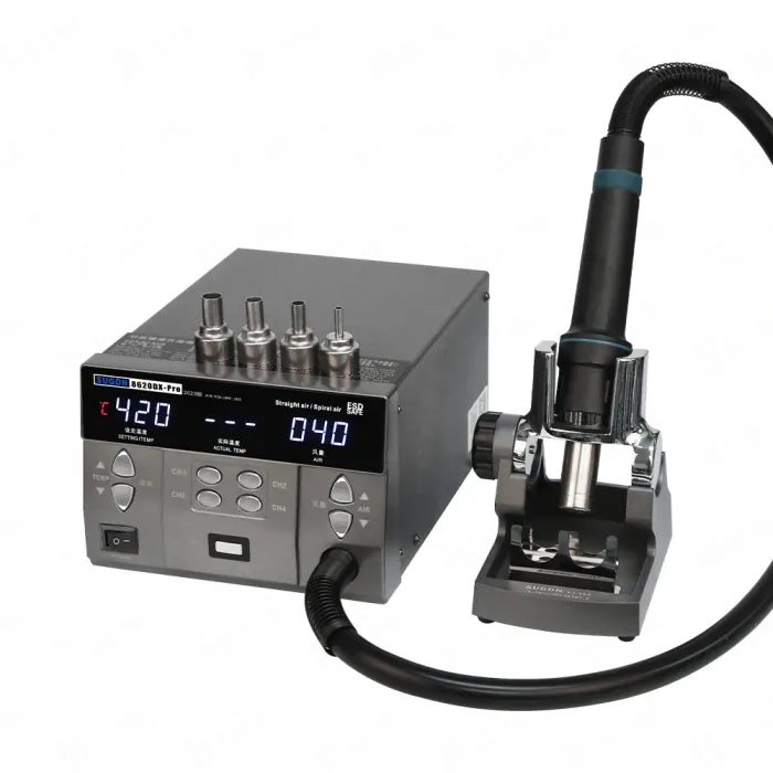 Термовоздушная паяльная станция SUGON 8620DX Pro фен / 100-500°С / 4 канала памяти / 4 насадки / 1300 Вт