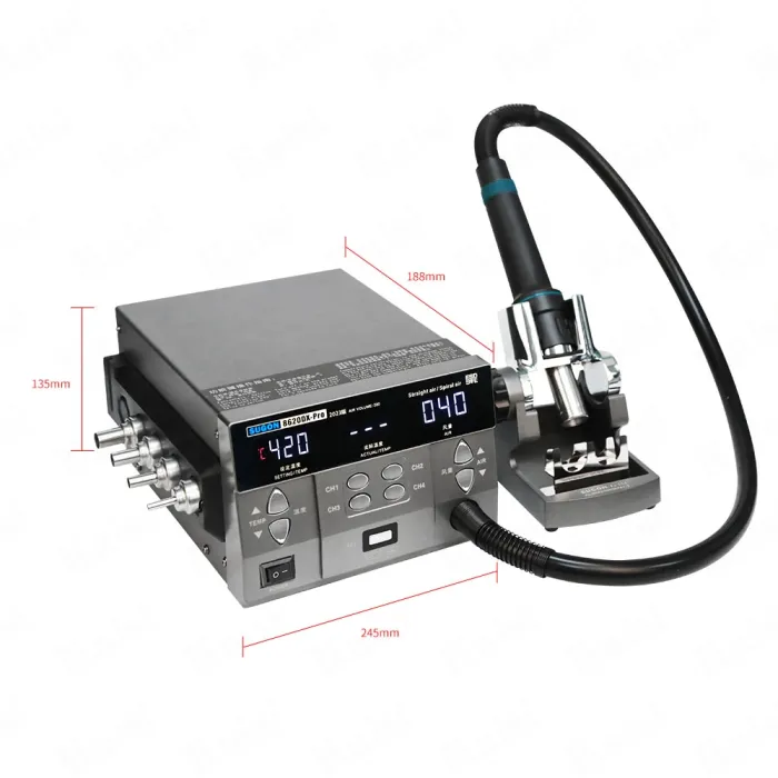 Термовоздушная паяльная станция SUGON 8620DX Pro фен / 100-500°С / 4 канала памяти / 4 насадки / 1300 Вт