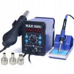 Паяльная станция WEP-898BD+ 2 в 1 фен / паяльник / цифрова індикація / турбінна / 3 насадки / 750 Вт