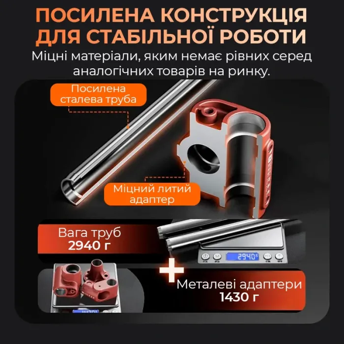 Штатив для мікроскопа YCS Dragon Arm універсальний / обертання 360° / довжина 400 мм / діаметр 32 мм / Black