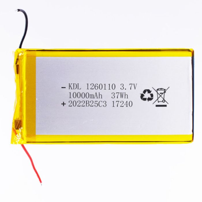 Аккумулятор литий-полимерный 10000mAh для Power Bank / 3.7v / 110x60x12 mm
