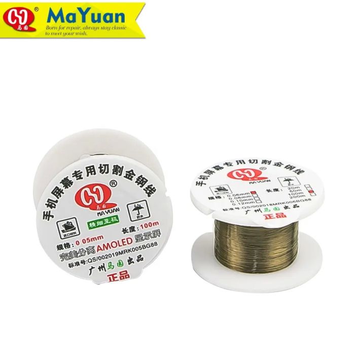 Проволока (струна) MaYuan MY-100R для разделения дисплейных модулей 0,08мм / 100м
