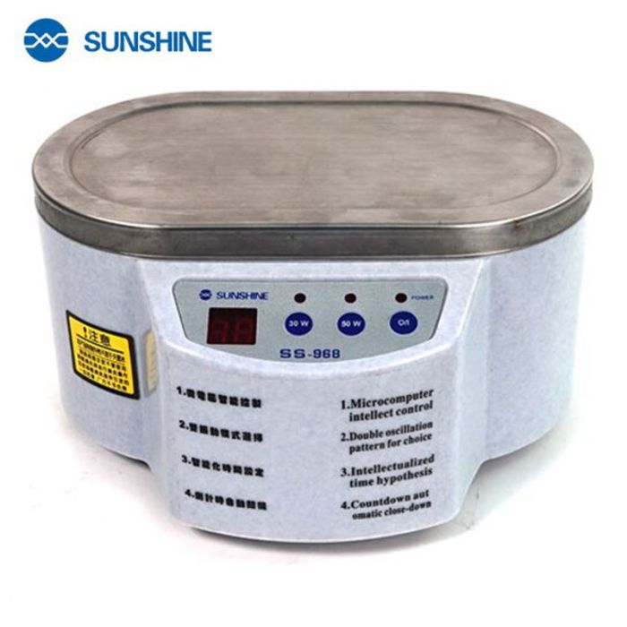 Ультразвуковая ванна Sunshine SS-968 два режима / 30Вт/50Вт / 40кГц / пластик, металлическая крышка / 500 мл