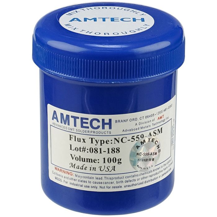 Флюс-паста AMTECH NC-559-ASM / без содержания галогенов / синяя банка 100г
