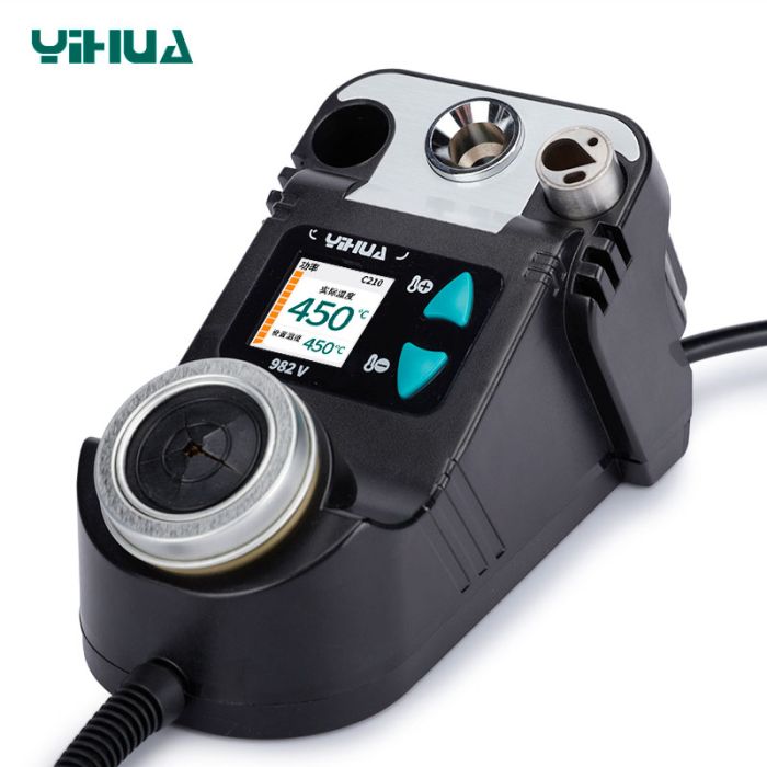 Паяльная станция YIHUA 982 V / прецизионный паяльник C210 / 90-450°C / 40 Вт Black