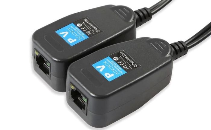 Пассивный приемопередатчик видеосигнала (балун) AHD/CVI/TVI, DC+BNC - RJ-45 2 шт.