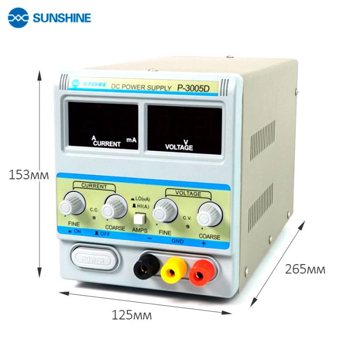 Блок питания лабораторный Sunshine P-3005D трансформаторный / 30V / 5A