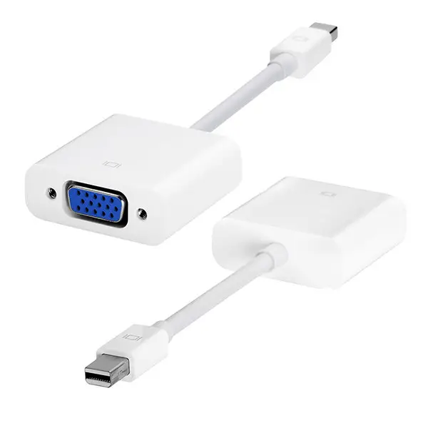 Конвертер mini Display Port (папа) на VGA(мама) 30cm, White, 4K/2K, Пакет
