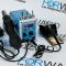 Паяльная станция Forward 878D 2 в 1 термофен + паяльник, LED дисплей, 3 насадки, 100 - 480°C, 700 Вт