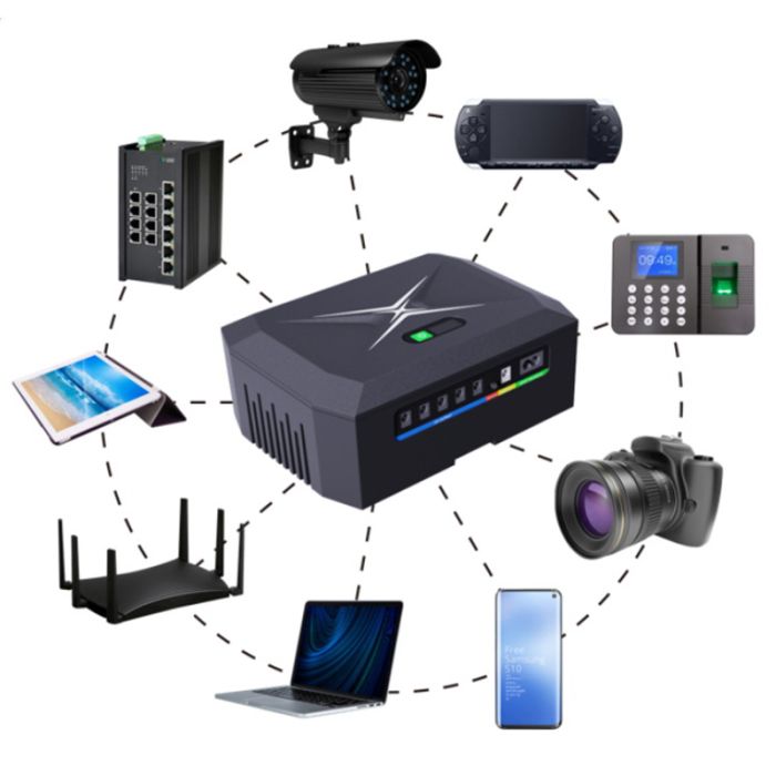 Источник бесперебойного питания (ИБП, UPS) DCP60W для роутера, терминала, камеры (60 Вт, 20800 mah) Black