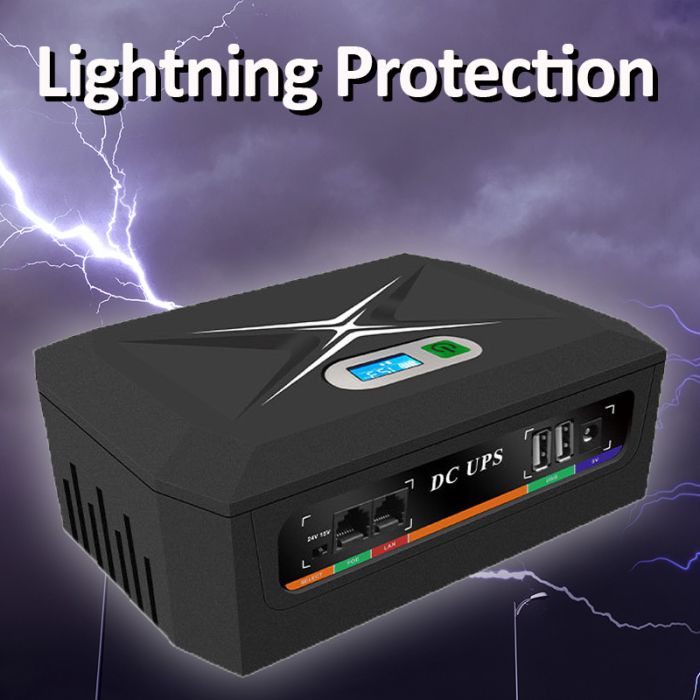 Источник бесперебойного питания (ИБП, UPS) DCP60W для роутера, терминала, камеры (60 Вт, 20800 mah) Black