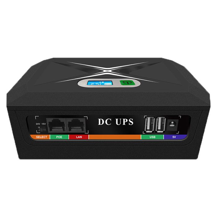 Источник бесперебойного питания (ИБП, UPS) DCP60W для роутера, терминала, камеры (60 Вт, 20800 mah) Black
