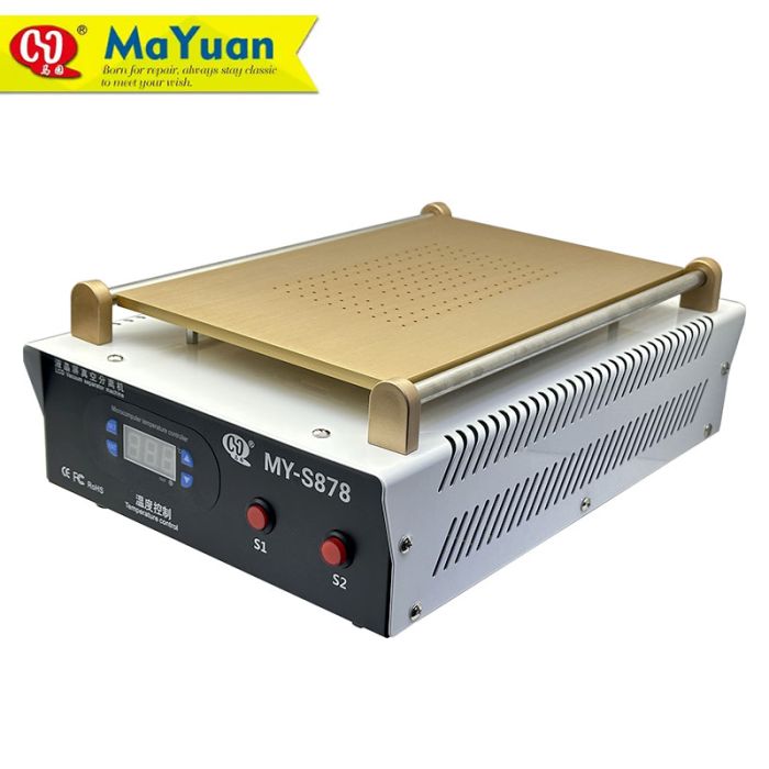 Сепаратор вакуумний MaYuan MY-S878 (14") силіконова підкладка / для ремонту смартфонів / 120°C / 550 Вт