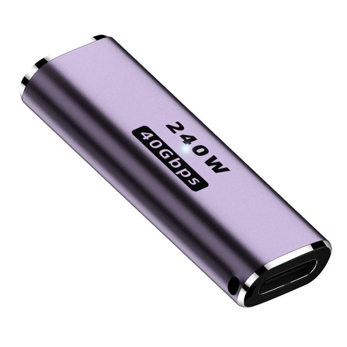 Перехідник Type-C на Type-C адаптер (мама-мама) USB 4.0, 40 Гб/с, 240Вт, 8K, прямий