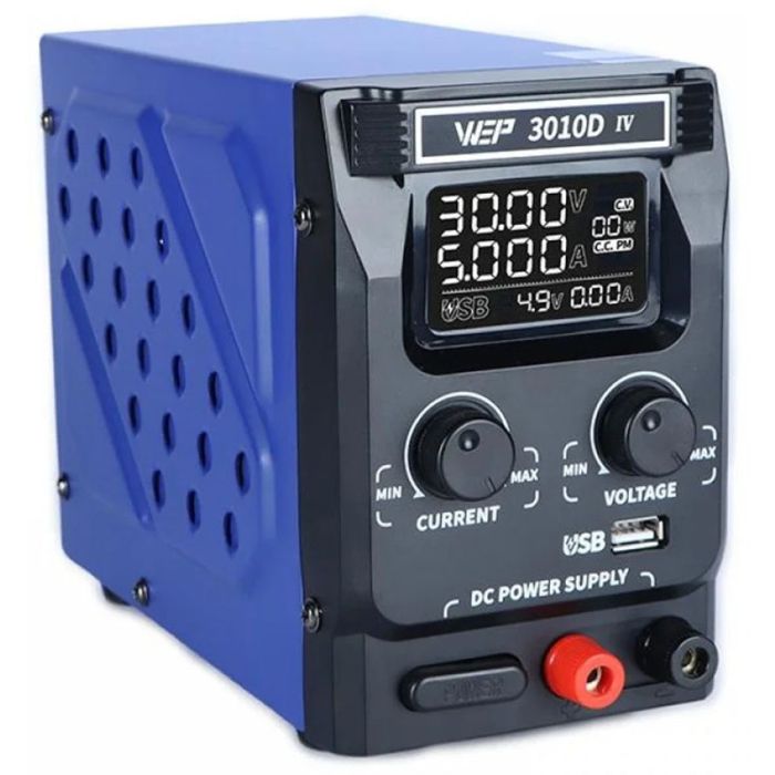 Блок живлення WEP 3010D-IV / 30V 10A / імпульсний / з цифровою індикацією (V/A/W) / Quick Charge 3.0