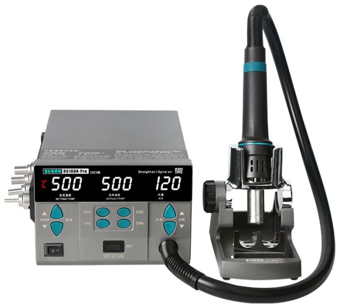 Термовоздушная паяльная станция SUGON 8610DX Pro фен / 100-500°С / 120 л/мин / 4 канала памяти / 1000 Вт