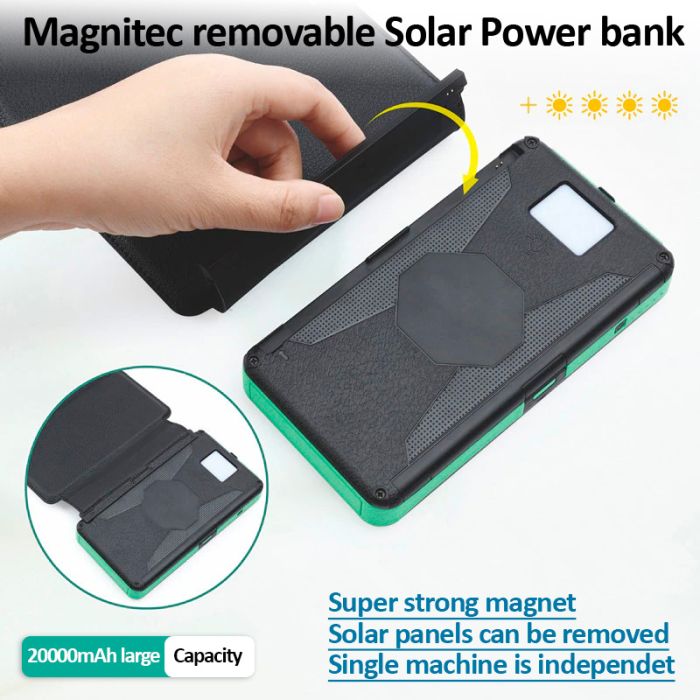 УМБ с солнечной панелью XIYT HY-1803 / Power bank / 20000 mah / 2xUSB / Micro / Type-C Blue