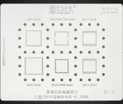 Трафарет BGA Amaoe EU:4 для Samsung RAM 5430/7884/7885/7904/9610/8890/7870/7880/9611 (0.15 mm)