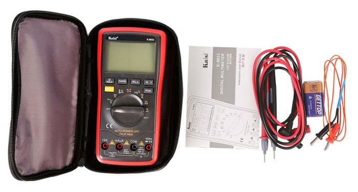 Мультиметр цифровой Kaisi 9033 / режим Auto / True RMS / автоотключение / подсветка
