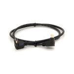 Кабель Merlion HDMI-HDMI 1.0m, v1.4, OD-7.5mm, круглый Black, коннектор Black 90° угловой/90° угловой
