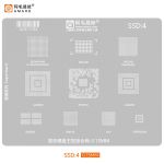Трафарет BGA Amaoe SSD:4  BGA100 / BGA200 / S4LR020 / S4LR059 / RTS5731 / DM918 / A10 / S2FP05A01 / 0.15mm