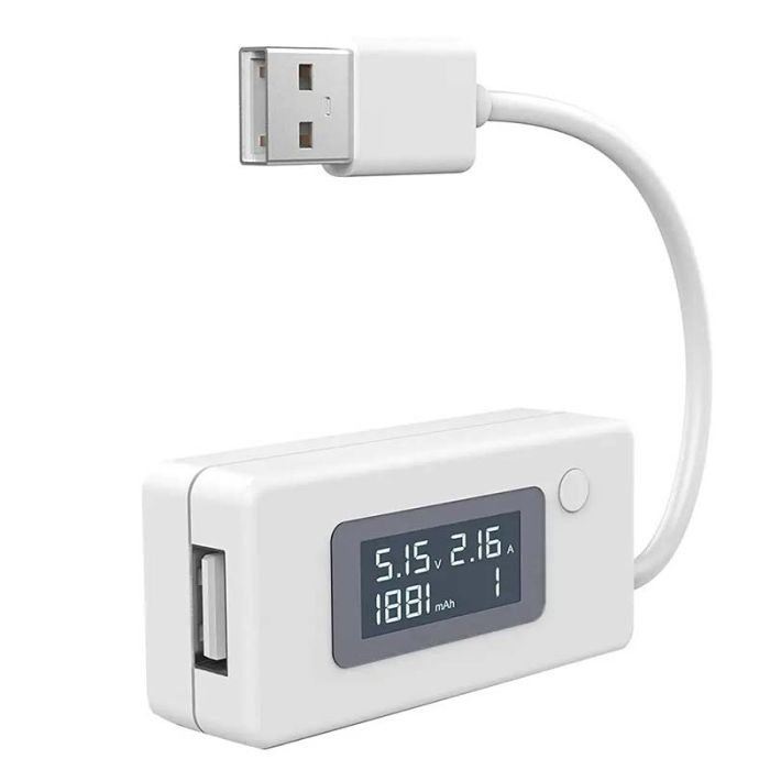 Многофункциональный USB тестер KEWEISI KCX-017 тока напряжения емкости Белый