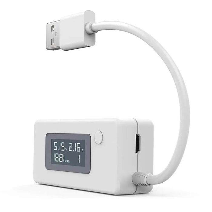 Многофункциональный USB тестер KEWEISI KCX-017 тока напряжения емкости Белый