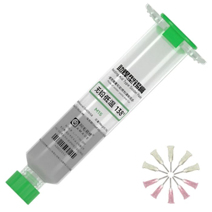 Паяльная паста BGA Amaoe M15 / 138°C / 20 г / 10cc