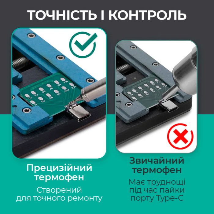 Термоповітряна паяльна станція YIHUA 8509-I / 3 канали пам'яті / 100-480°C / 3 міні насадки / 170 Вт
