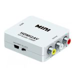 Конвертер Mini, HDMI to AV, ВЫХОД 3RCA (мама) на ВХОД HDMI (мама), 720P/1080P, White (YT-CM-HDMI/AV)