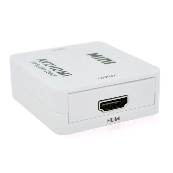 Конвертер Mini, HDMI to AV, ВЫХОД 3RCA (мама) на ВХОД HDMI (мама), 720P/1080P, White (YT-CM-HDMI/AV)