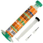 Флюс-паста Mechanic RMA-UV11 в шприце / без содержания галогенов / с толкателем и дозаторами / 10cc