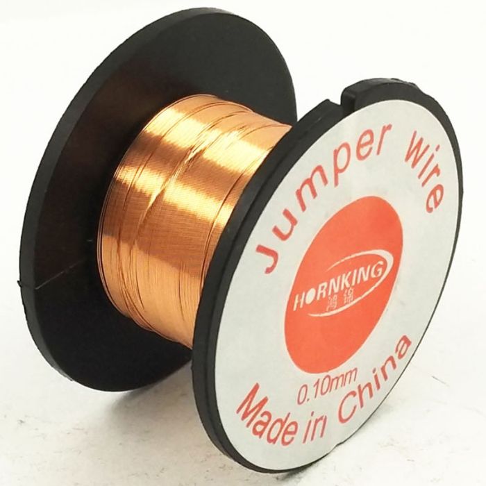 Дріт мідний в котушці Hornking для монтажу перемичок / довжина 10 м / D=0.10 mm