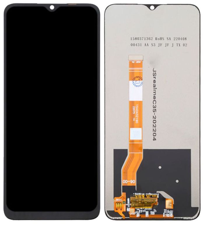 Дисплей + сенсор Realme C35 (RMX3511) Black - p/n: HTF066H015-A57