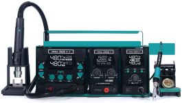 Ремонтный комплекс YIHUA 813 / 3 в 1 / паяльник  90W/ фен 1000W / блок питания 15V 5A / подставка под ноутбук