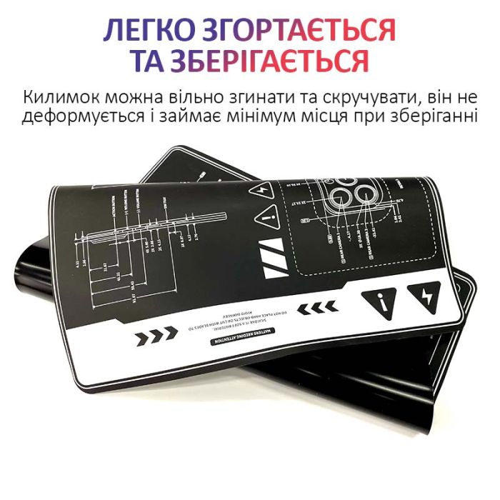 Cиликоновый коврик TELIJIA TE-719 для пайки и ремонта техники / до 300°C / 595x348мм / Черный