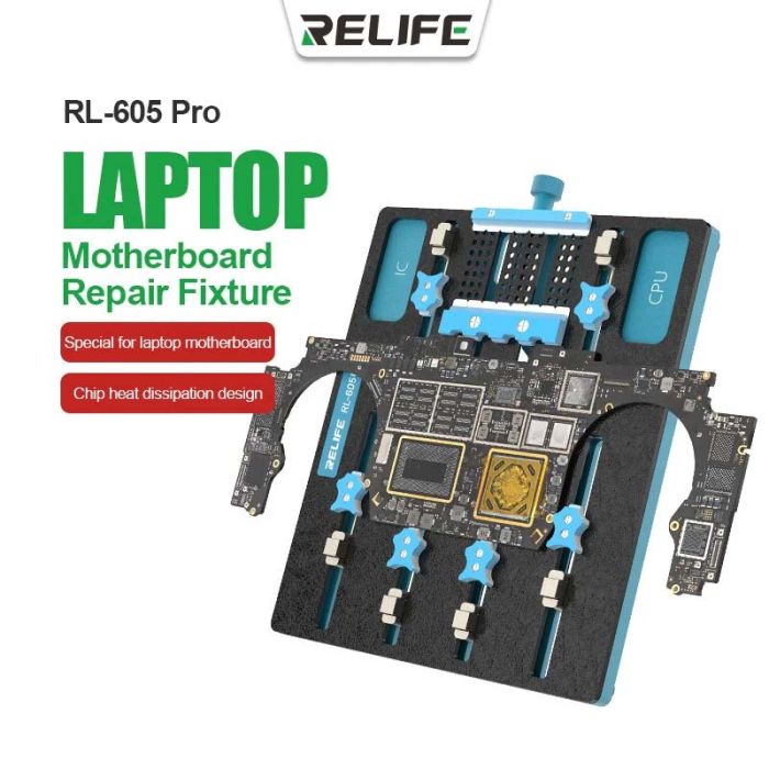 Держатель Relife RL-605 Pro для ремонта плат ноутбуков, процессоров, микросхем / универсальный
