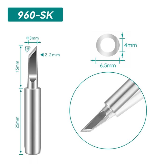 Жало, наконечник QUICK 960-SK для паяльной станции 936 / 936A / TS1100 / 8686D+ / 8786D+