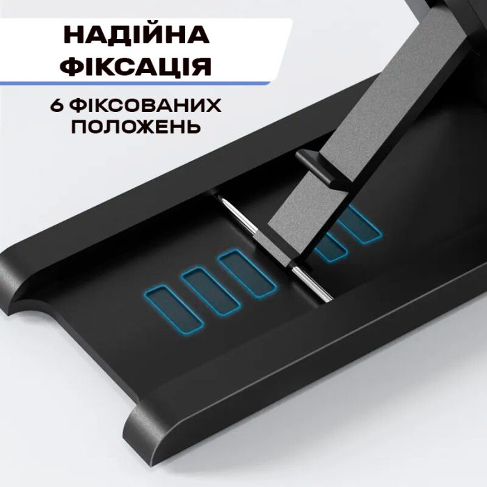 Тримач / підставка настільна / для смартфонів, планшетів / складна / портативна White