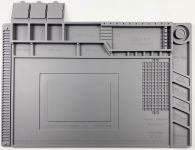 Антистатический термостойкий коврик Kaisi S-160 для ремонта техники / пайки 300x450 мм Grey