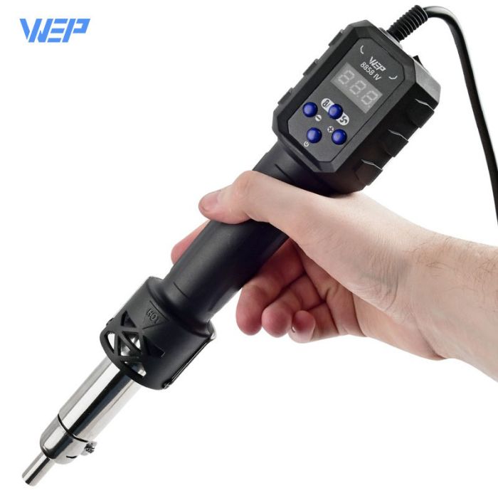 Термофен WEP 8858-IV / РК-дисплей / цифрове регулювання / компактний / 120 л/хв / 100 - 500°C / 700 Вт