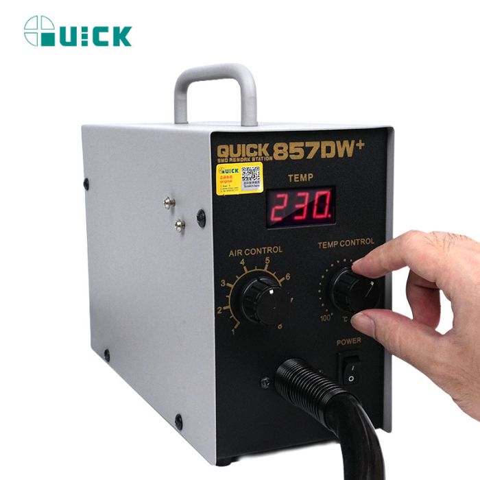 Термовоздушная паяльная станция QUICK 857DW+  / фен /  580 Вт / 100-450°С / 50 л/мин