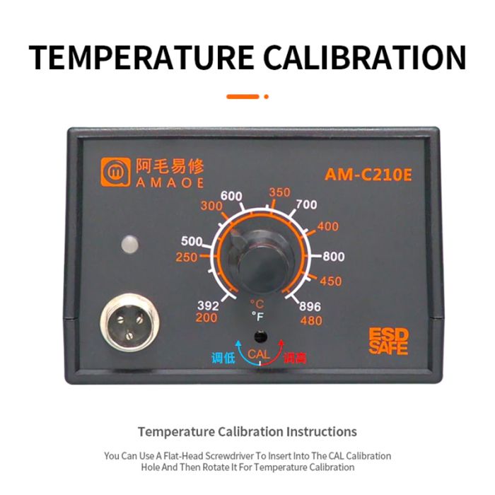 Паяльна станція AMAOE AM-C210E паяльник / 100 Вт / 200 - 480°C / ESD / C210